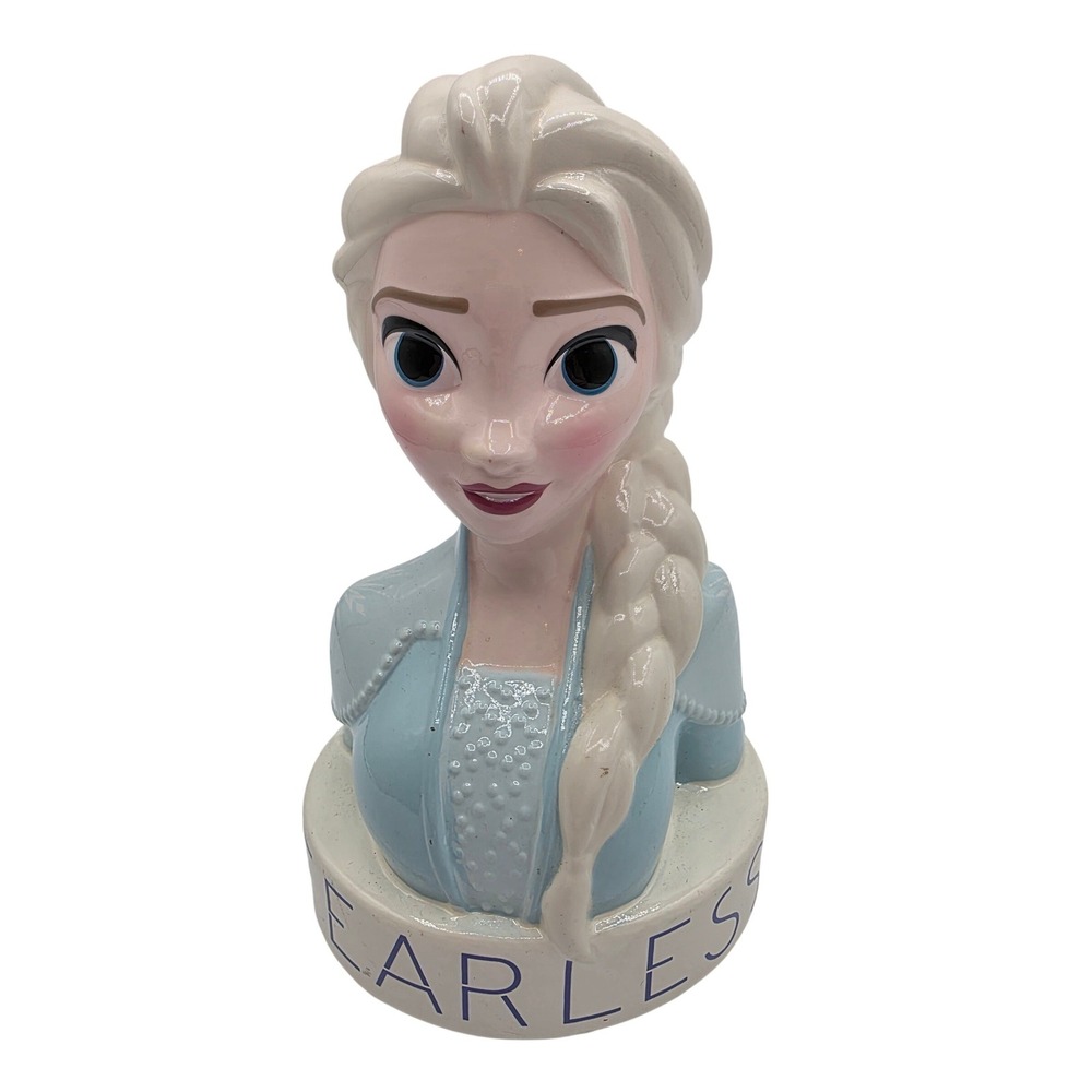 Disney Frozen Elsa Fearless Bust Coin Bank Piggy Bank Kids Collectible / BB